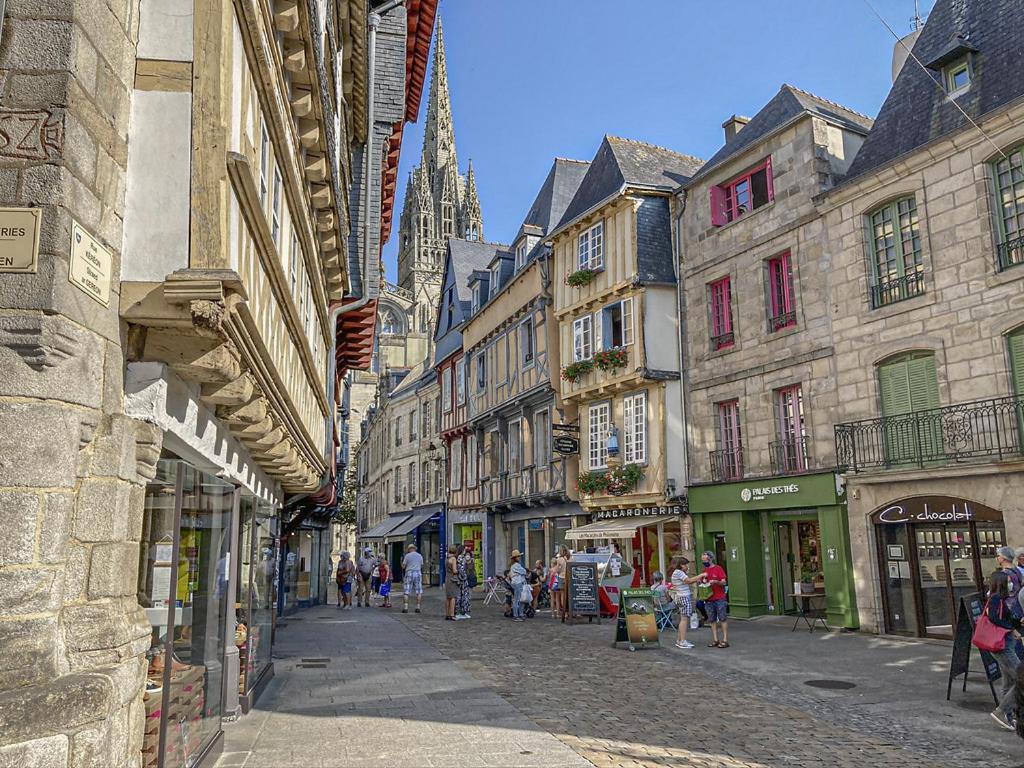 Quimper: T3 Avec Vue Cathedrale Proche Gare Exterior foto